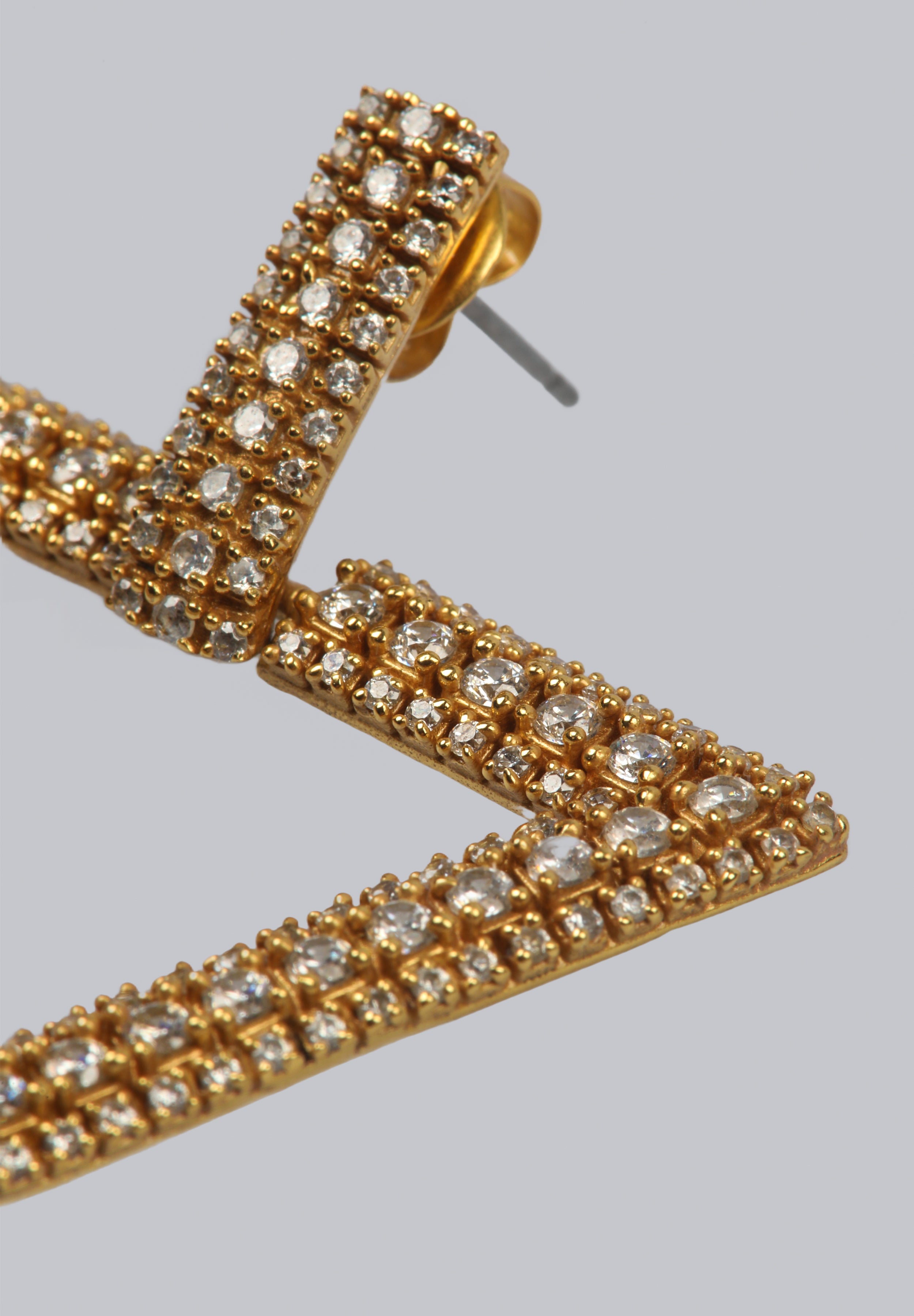 PENDIENTES TRIANGULO CRISTAL