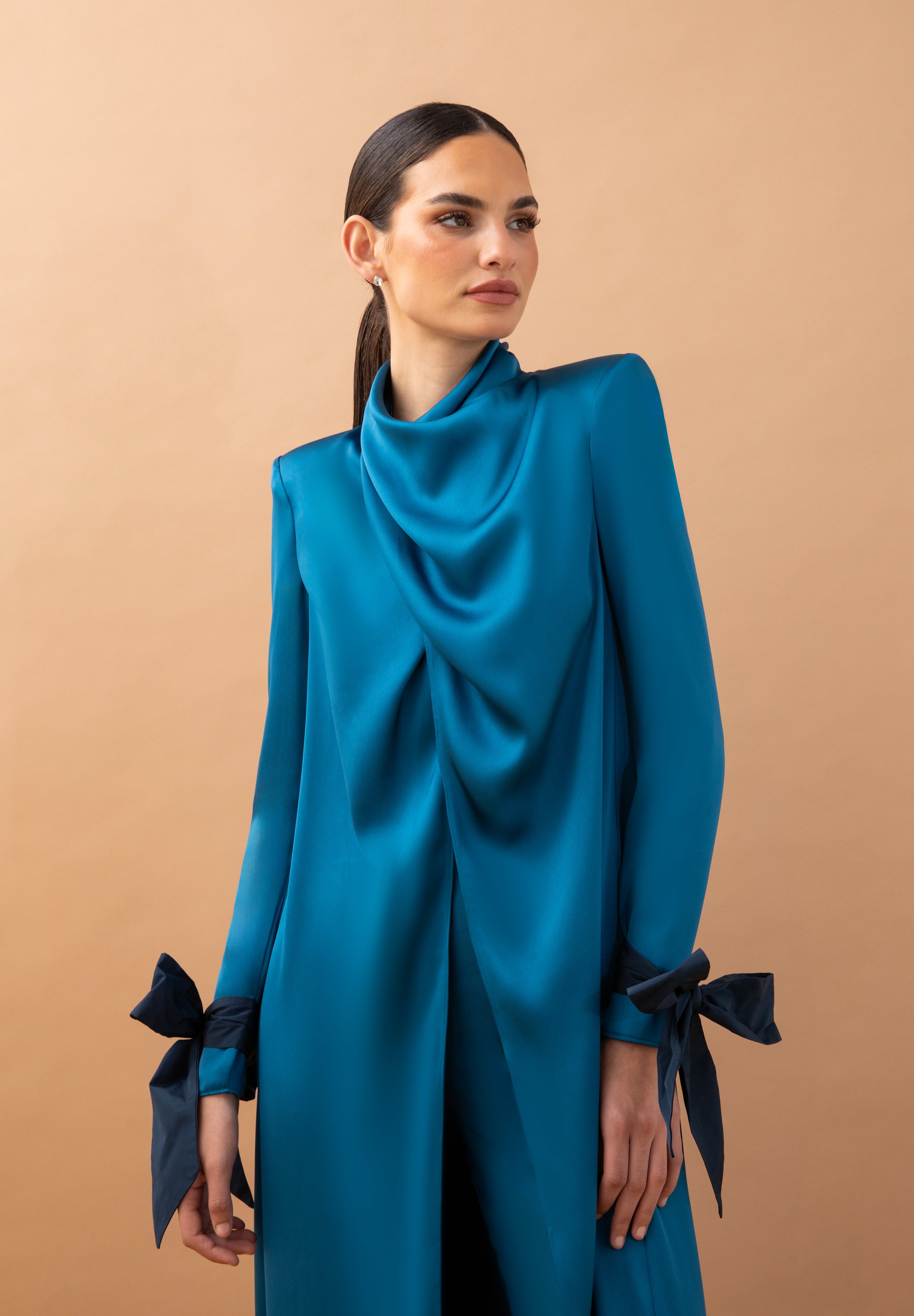 MEROPE KAFTAN AZUL PETROLEO