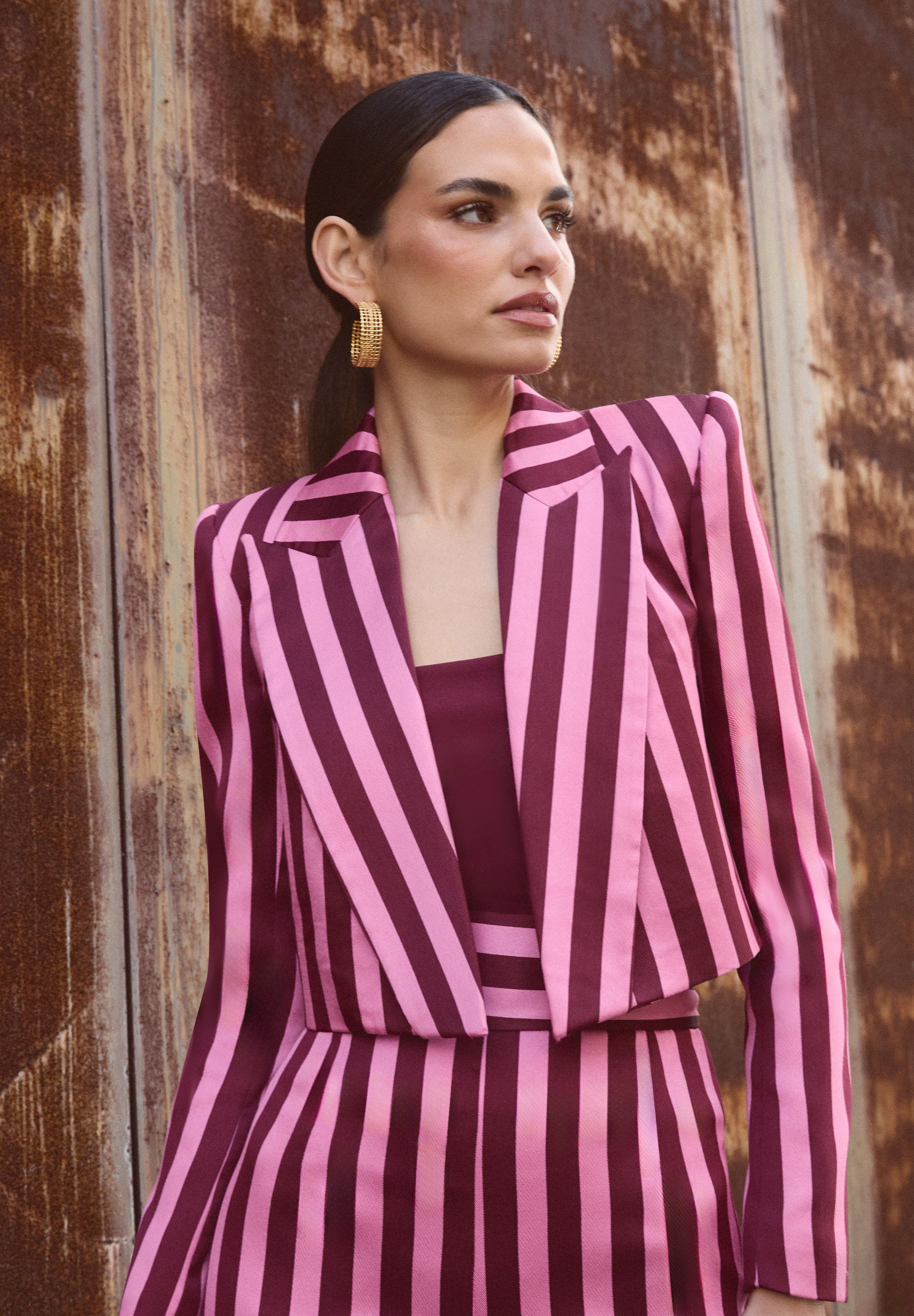 AZORES CHAQUETA BURDEOS ROSA