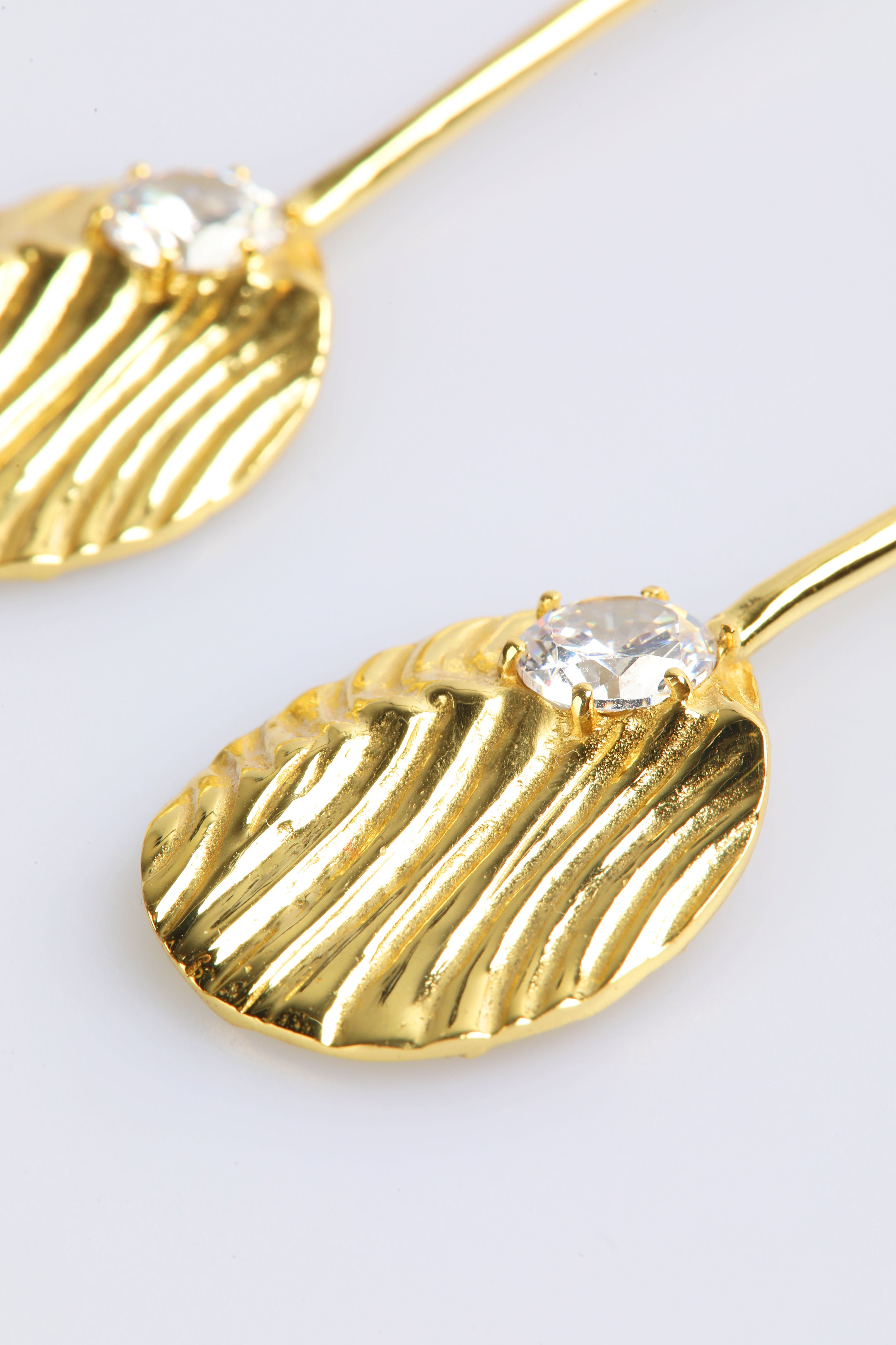 PENDIENTES DORADO CRISTAL