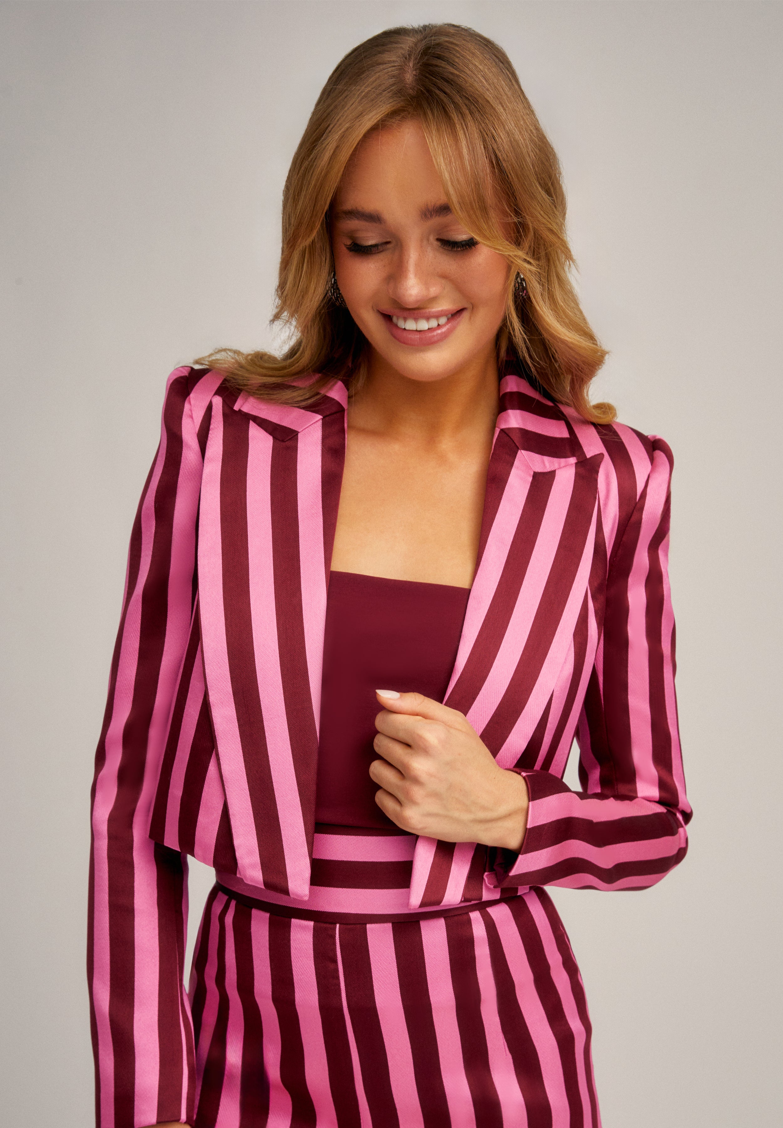 AZORES CHAQUETA BURDEOS ROSA
