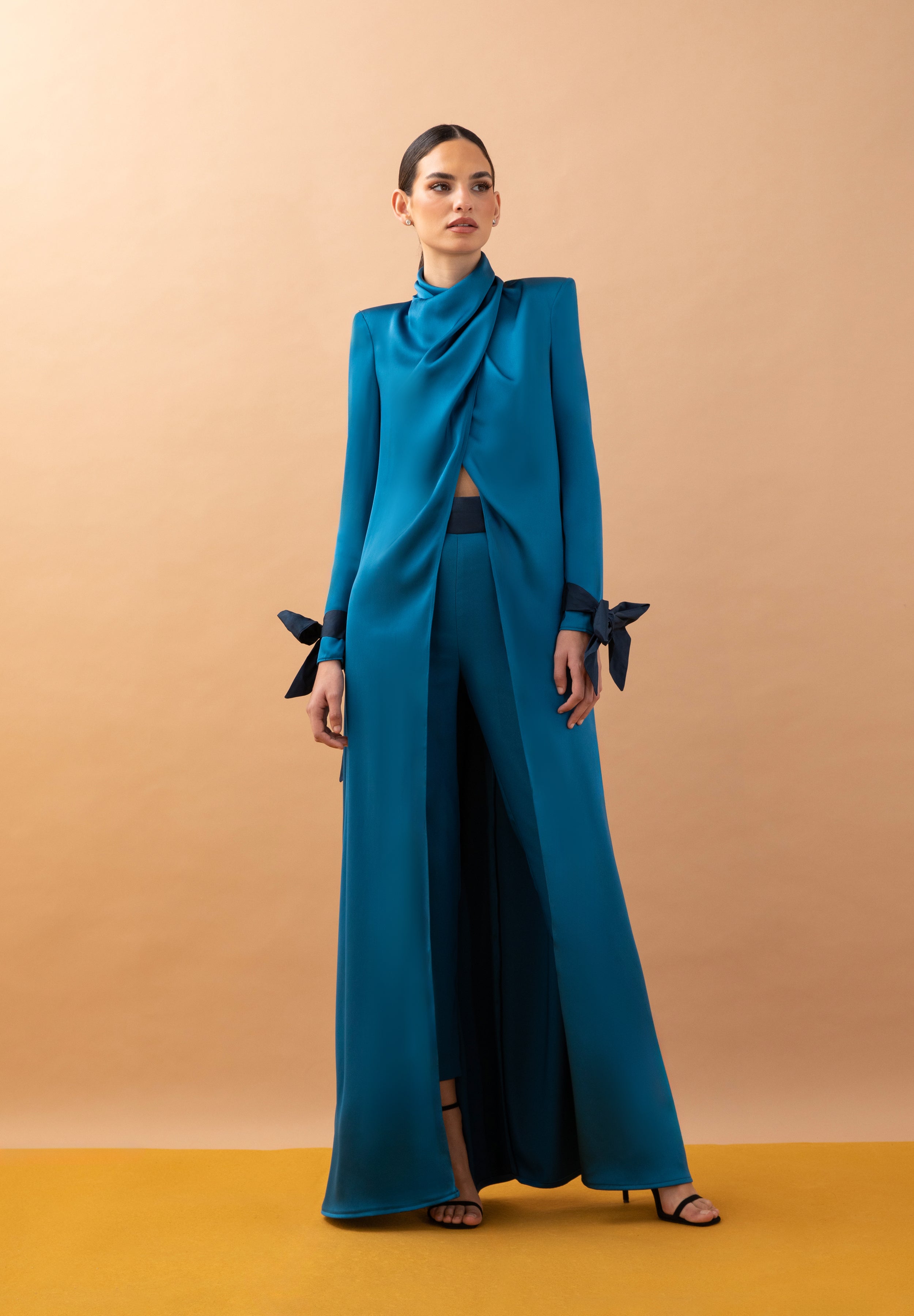 MEROPE PANTALÓN AZUL PETROLEO