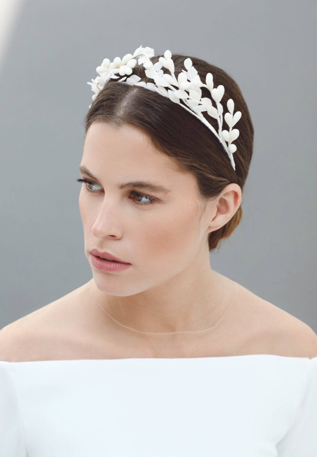 TOCADO DE NOVIA OLIVO CERA