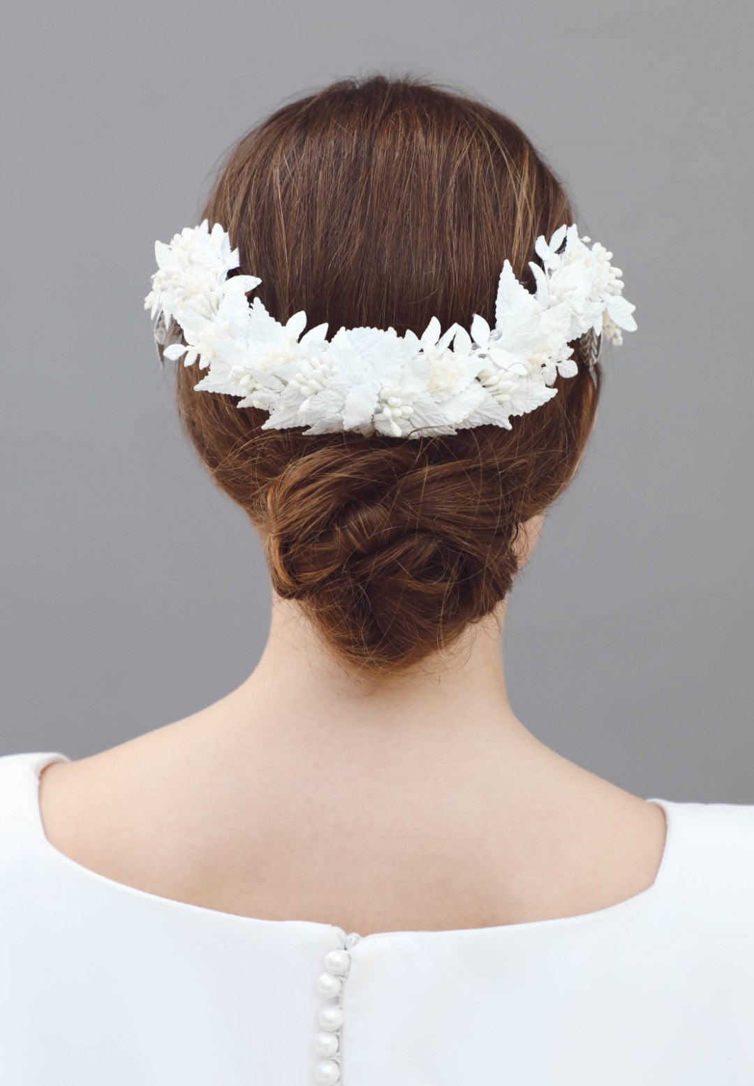 TOCADO DE NOVIA JANE HOJAS