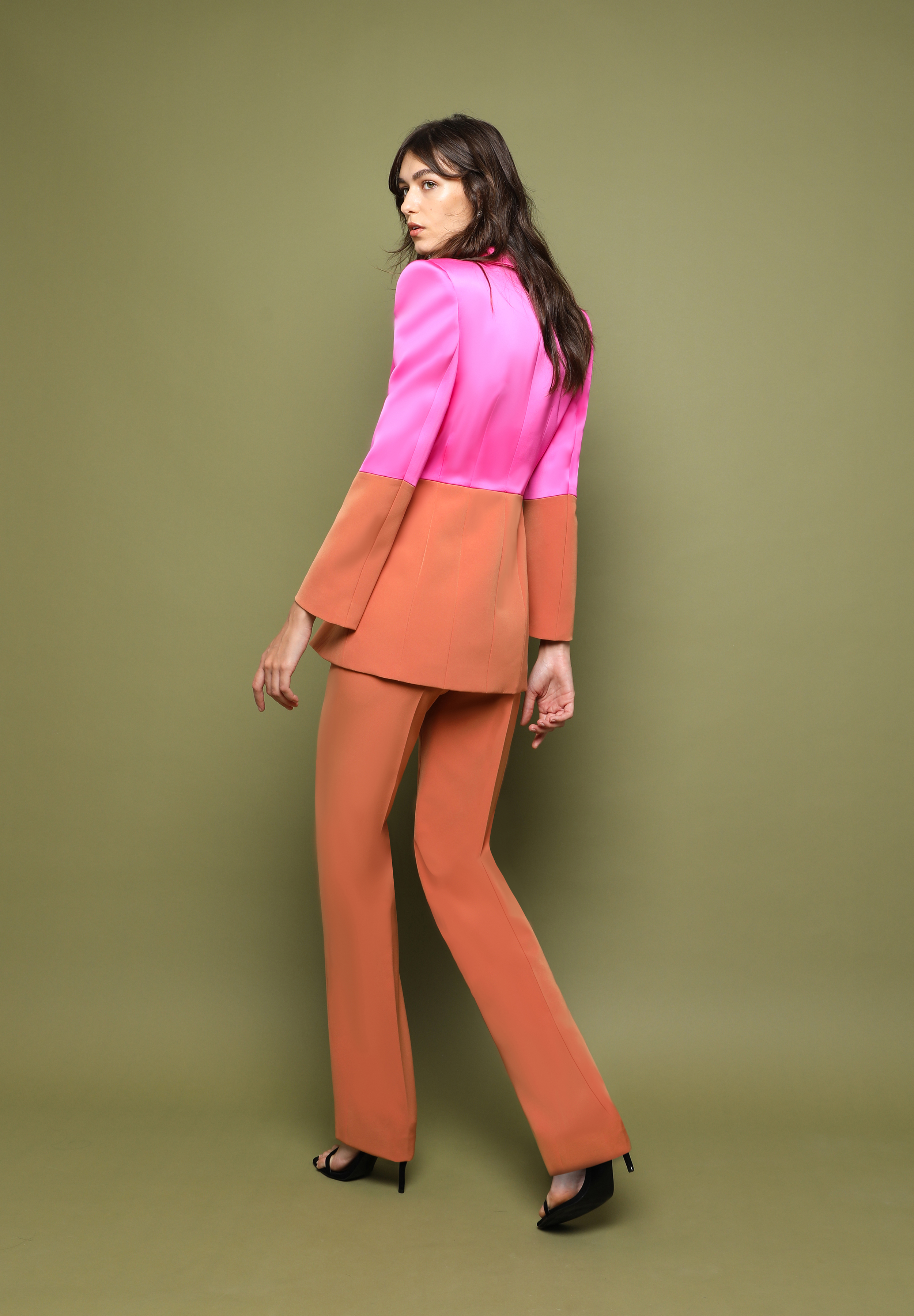 QUORE CHAQUETA BICOLOR FUCSIA Y CALDERA