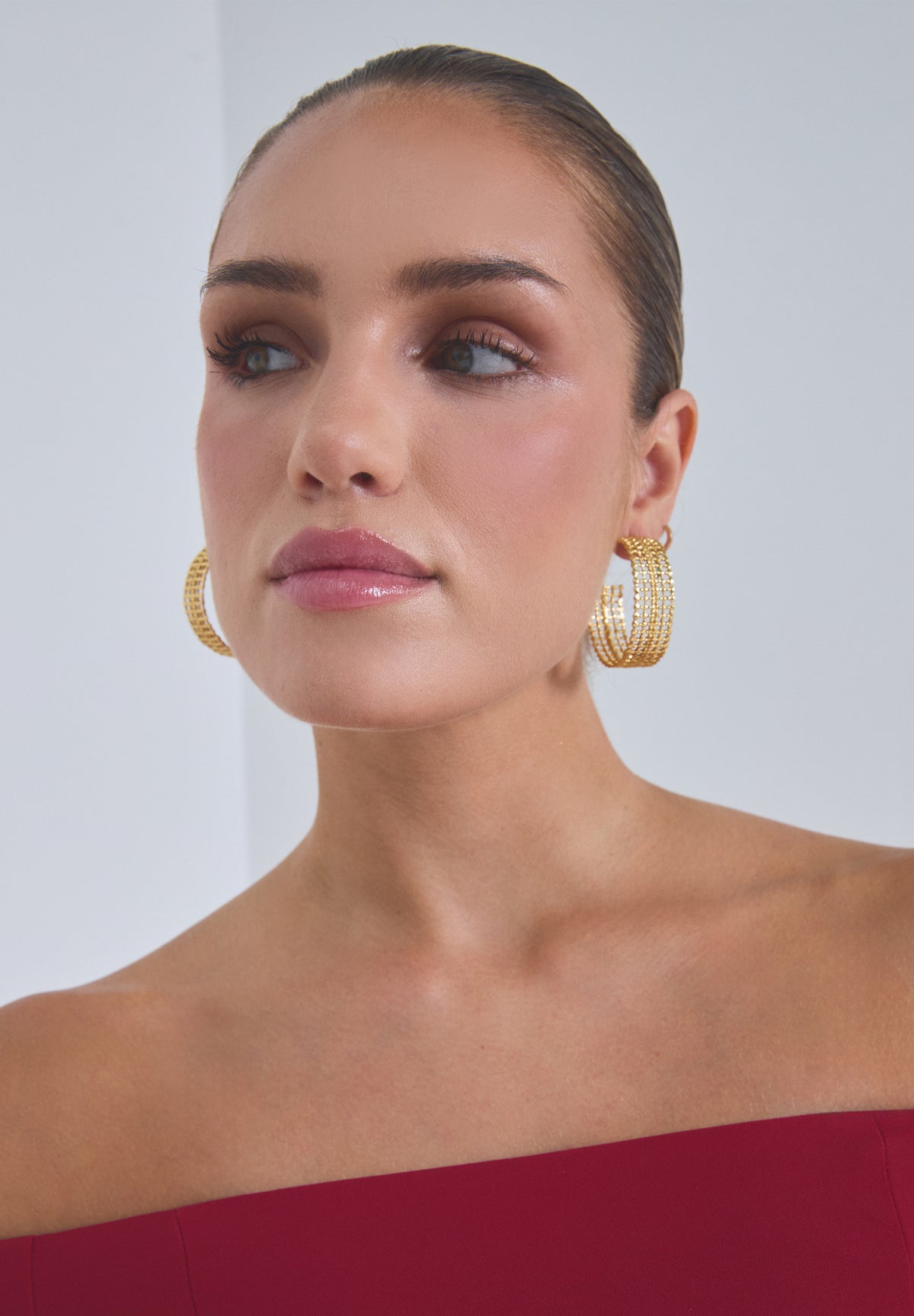 DIE-CUT HOOP EARRINGS