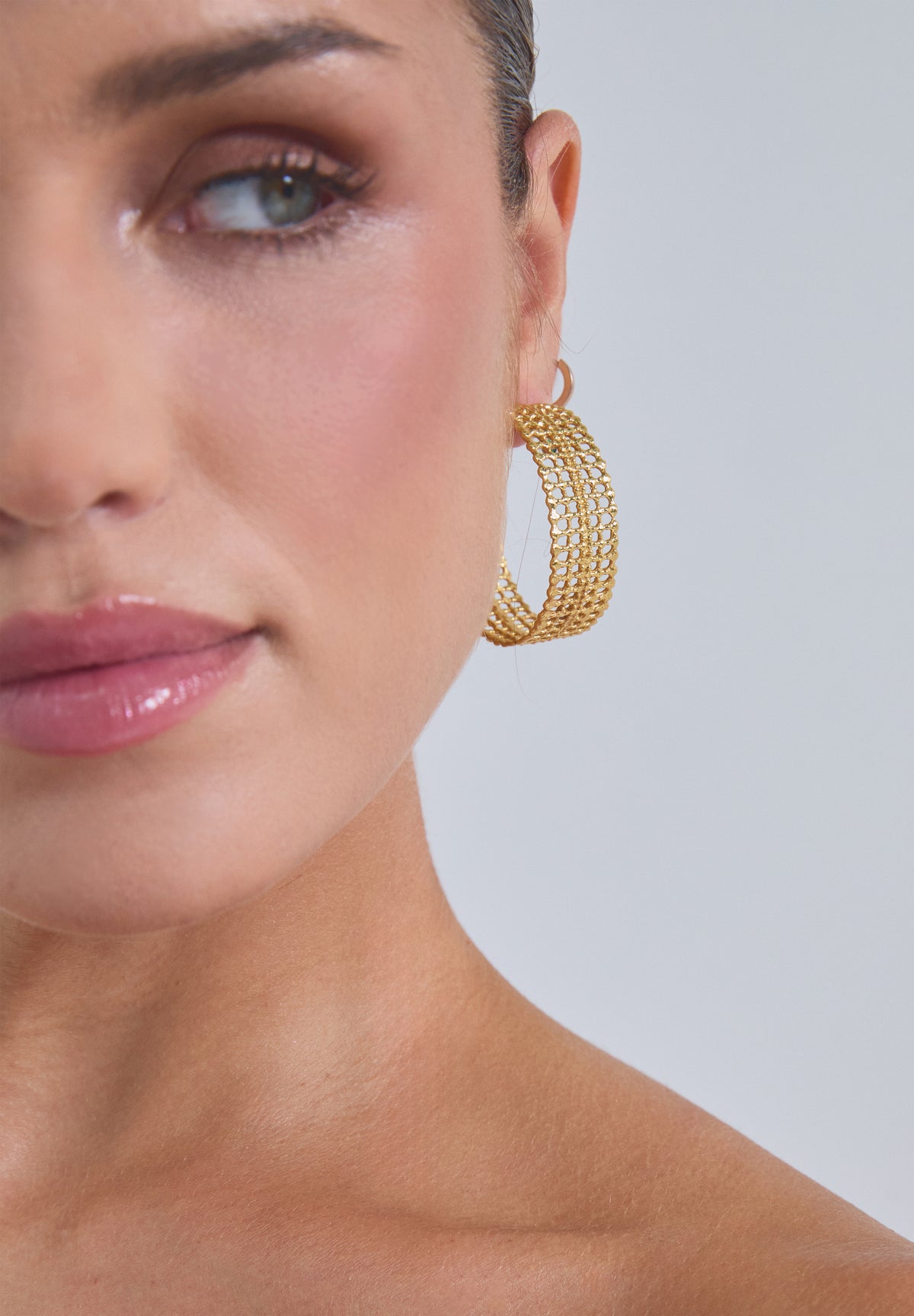 DIE-CUT HOOP EARRINGS