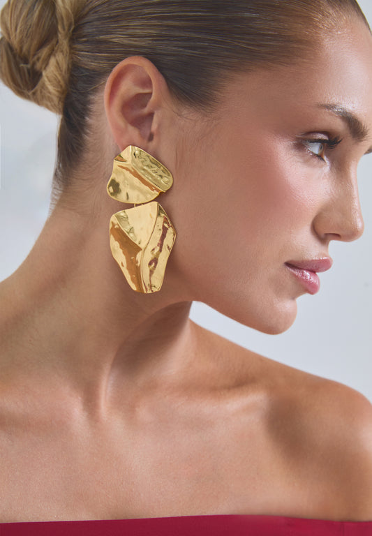PENDIENTES DORADO RELIEVE