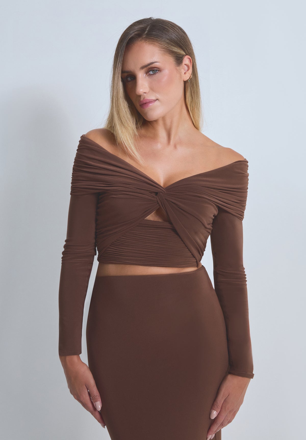 LUNA FALDA MIDI MARRÓN
