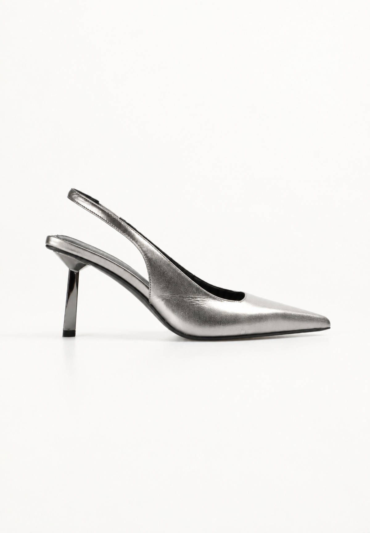 ZAPATO DESTALONADO TACON METALICO SILVER