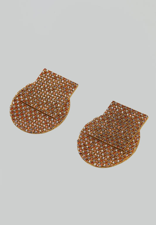PENDIENTES GEO MORADO NARANJA VICTORIA