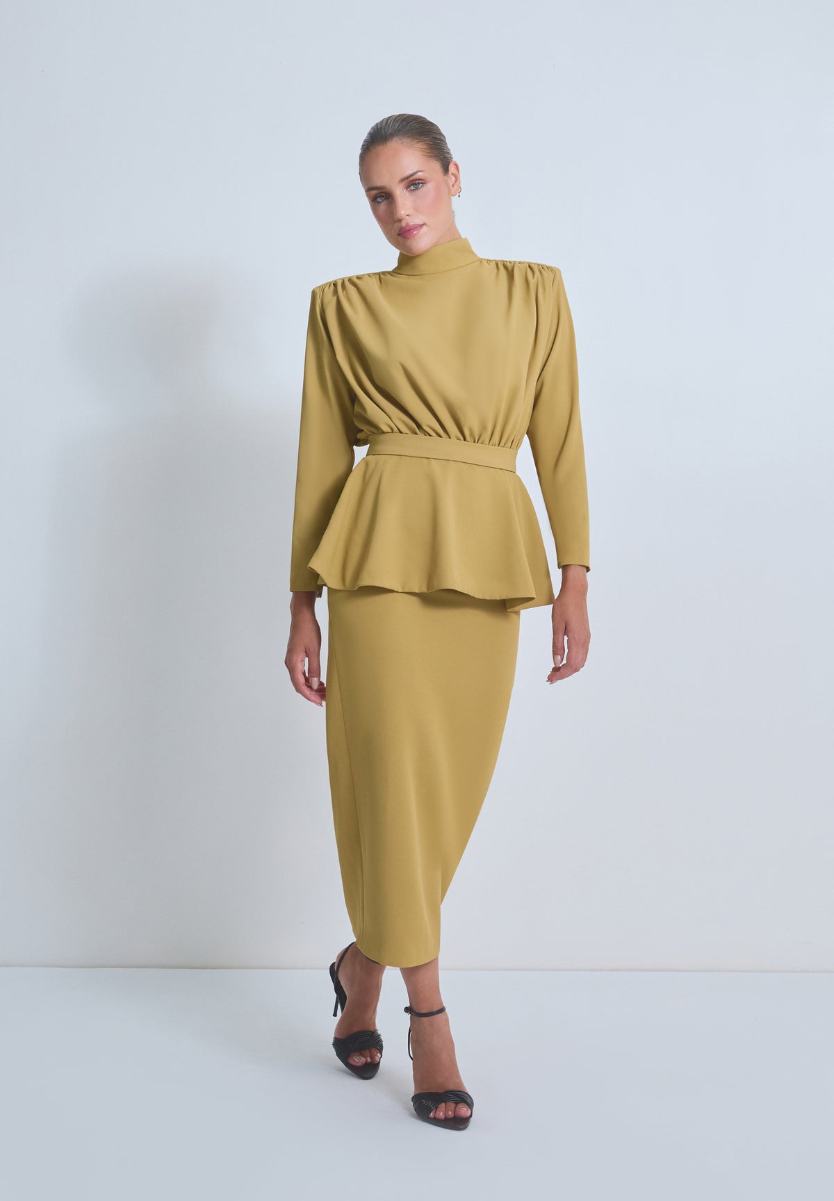 CARMEN OLIVE SKIRT