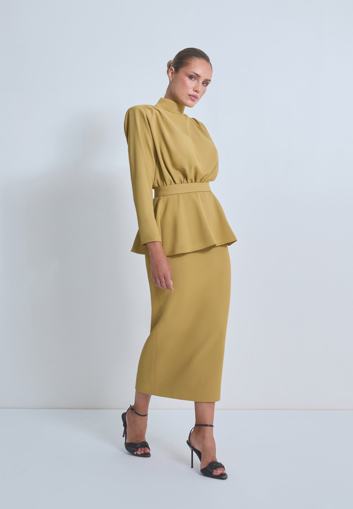 CARMEN OLIVE SKIRT