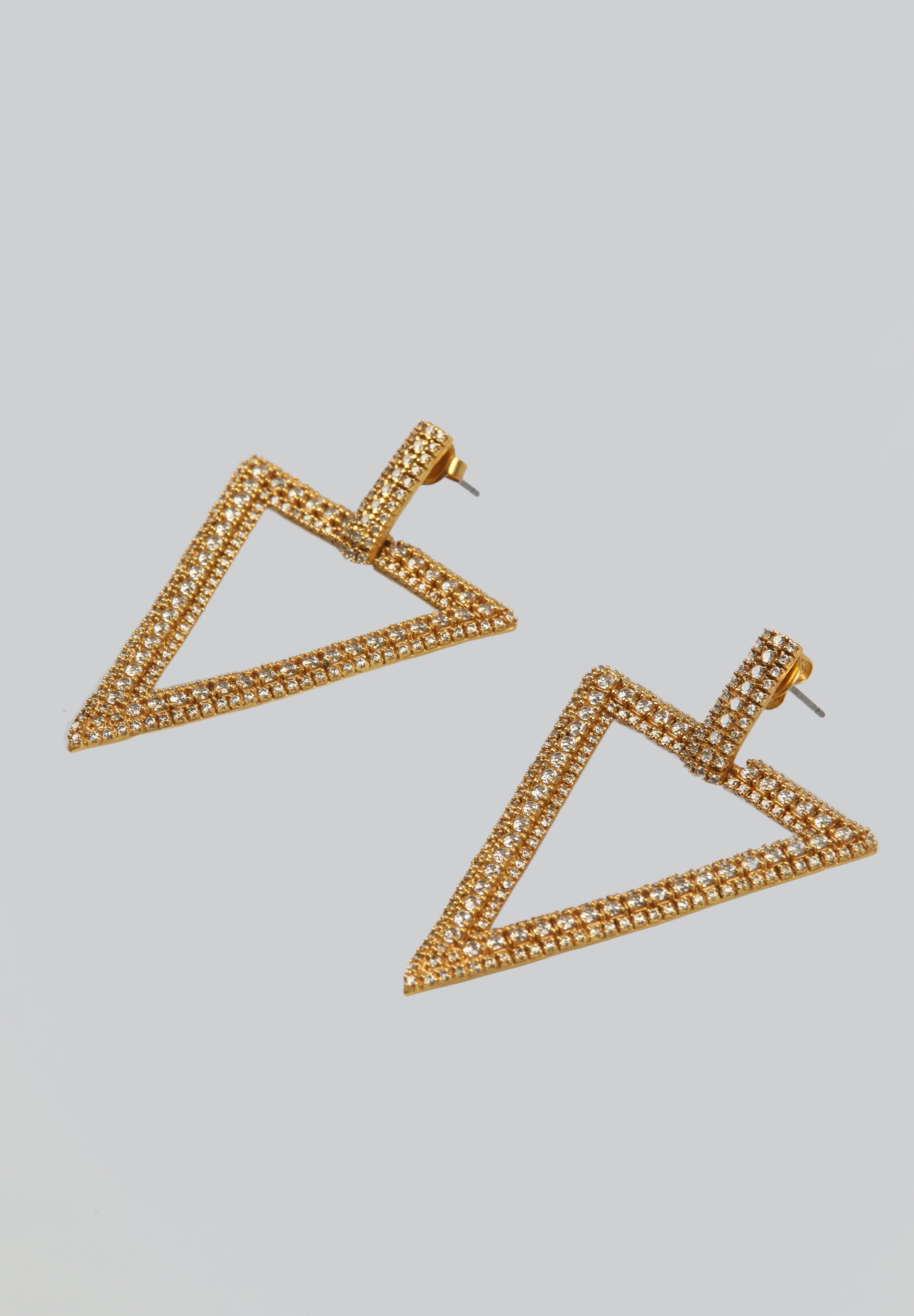 CRYSTAL TRIANGLE EARRINGS