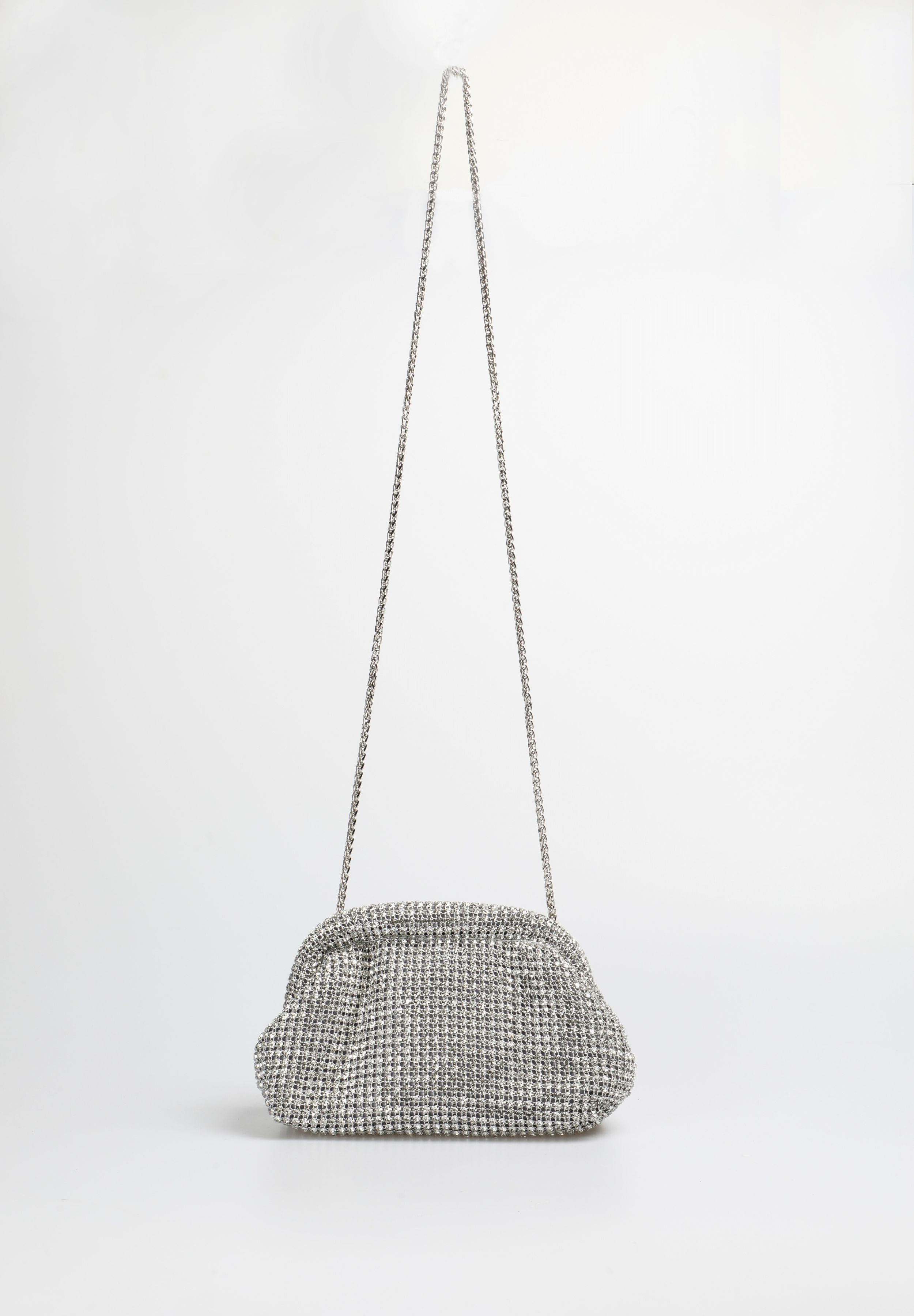 BOLSO PLATA CRISTAL