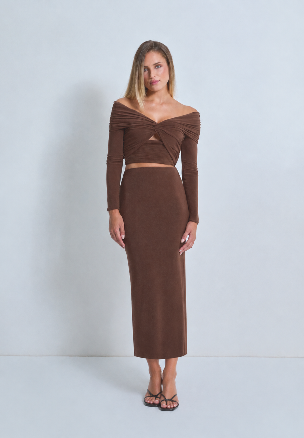 LUNA FALDA MIDI MARRÓN