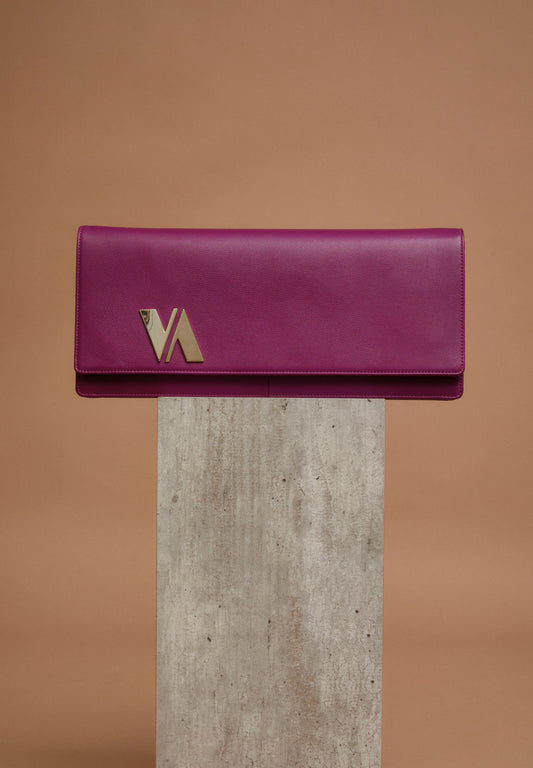 Bolso cartera grande ciervo berenjena