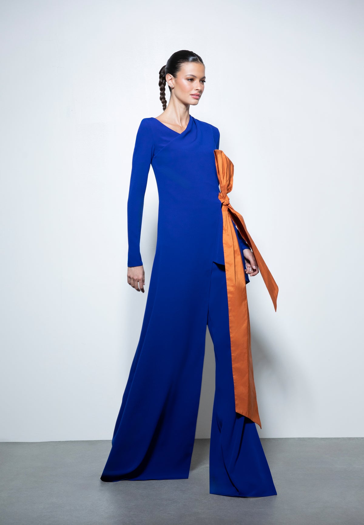 TIZIANO KAFTAN AZUL Y NARANJA