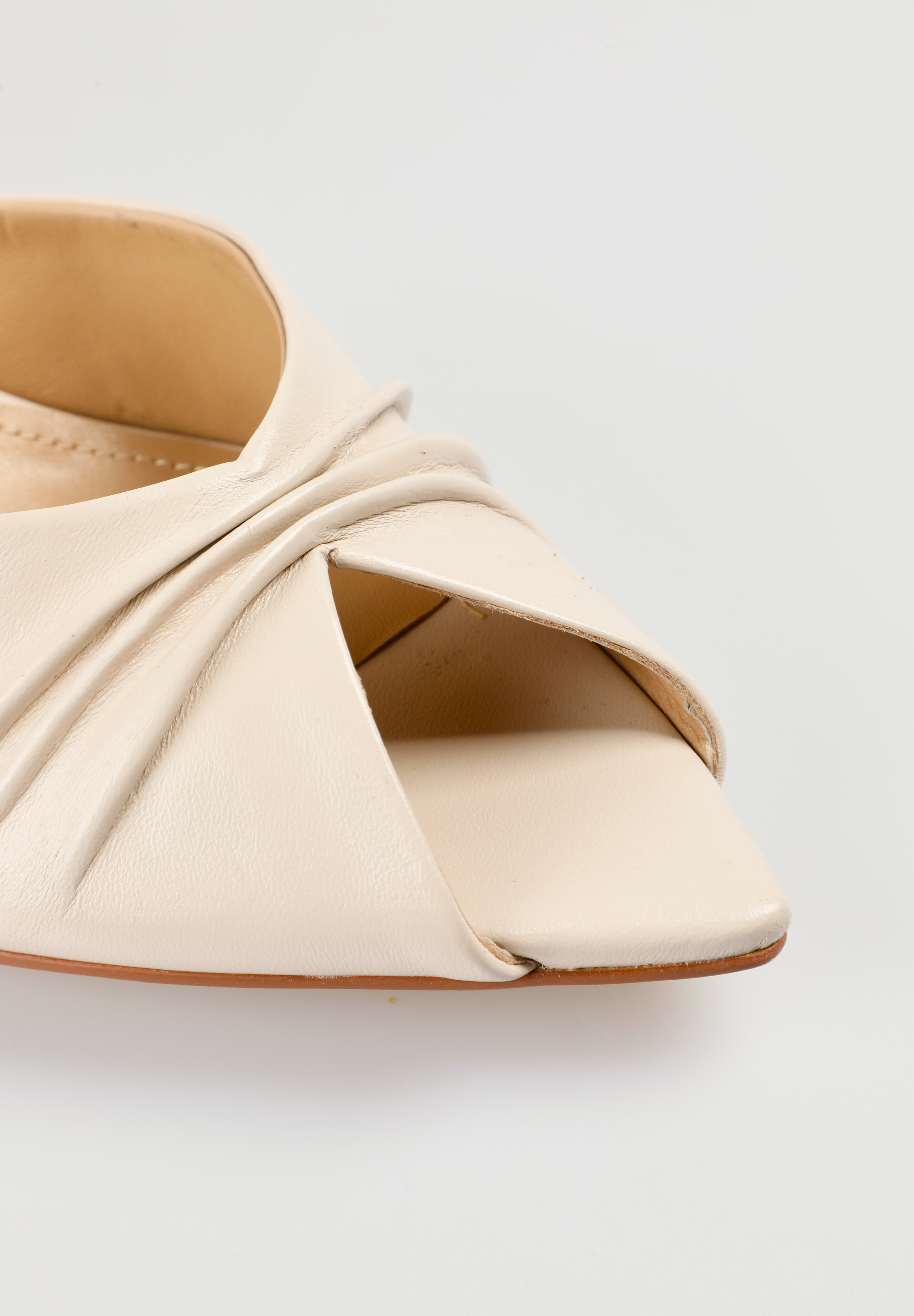SANDALIA PLIEGUES IVORY