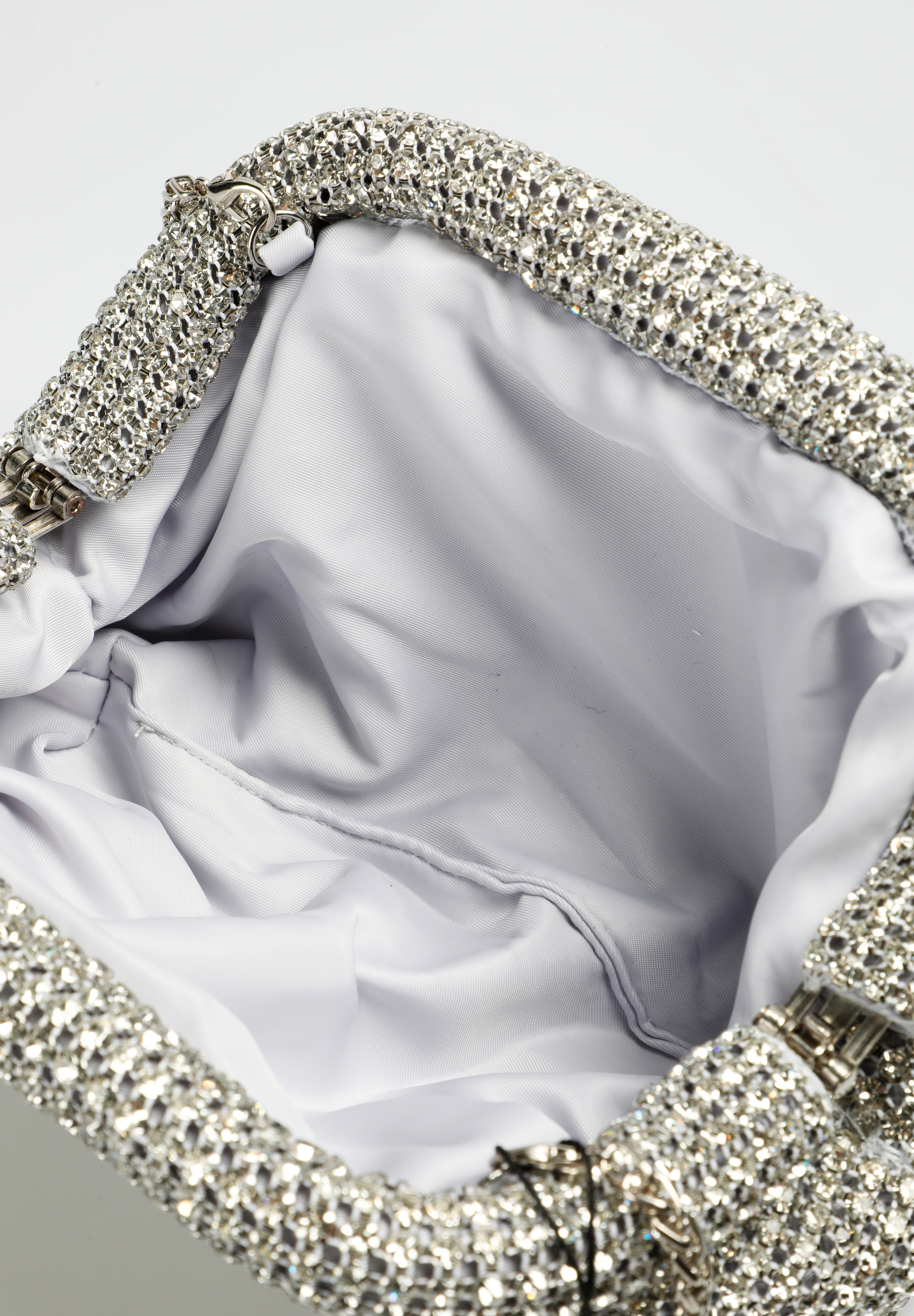BOLSO PLATA CRISTAL