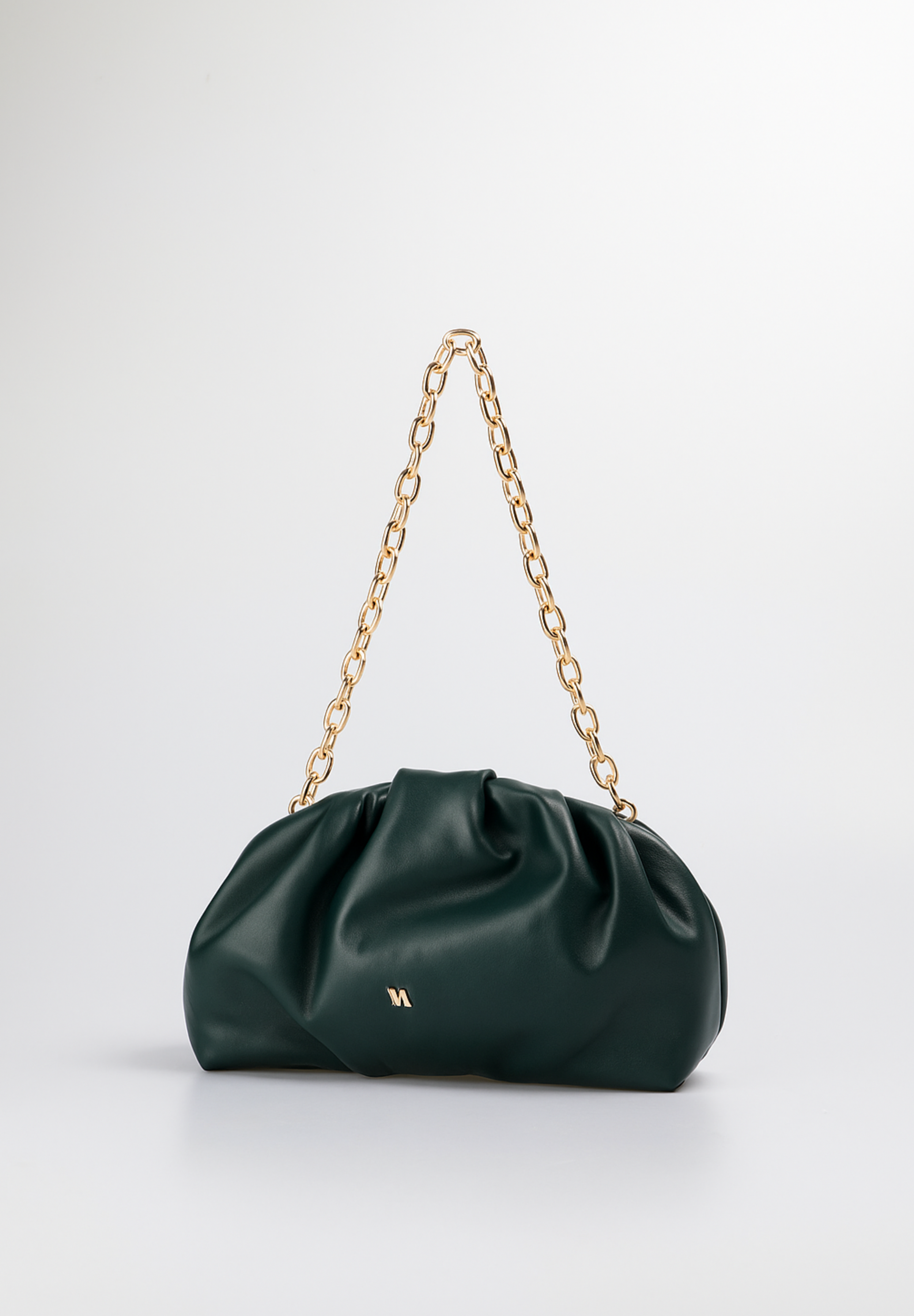 POMPOM BAG MEDIA LUNA GREEN