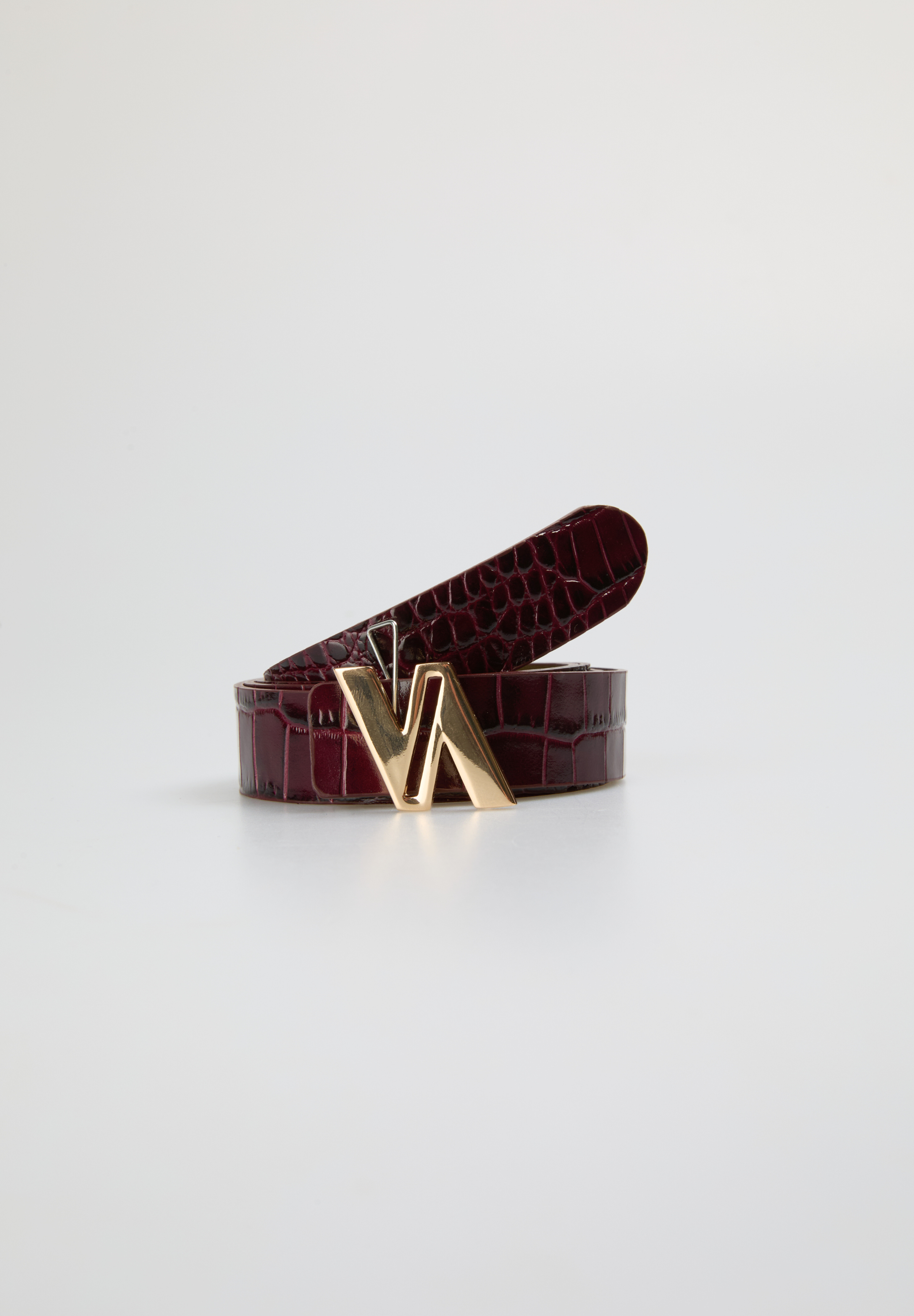 CINTURON PIEL COCO BURDEOS