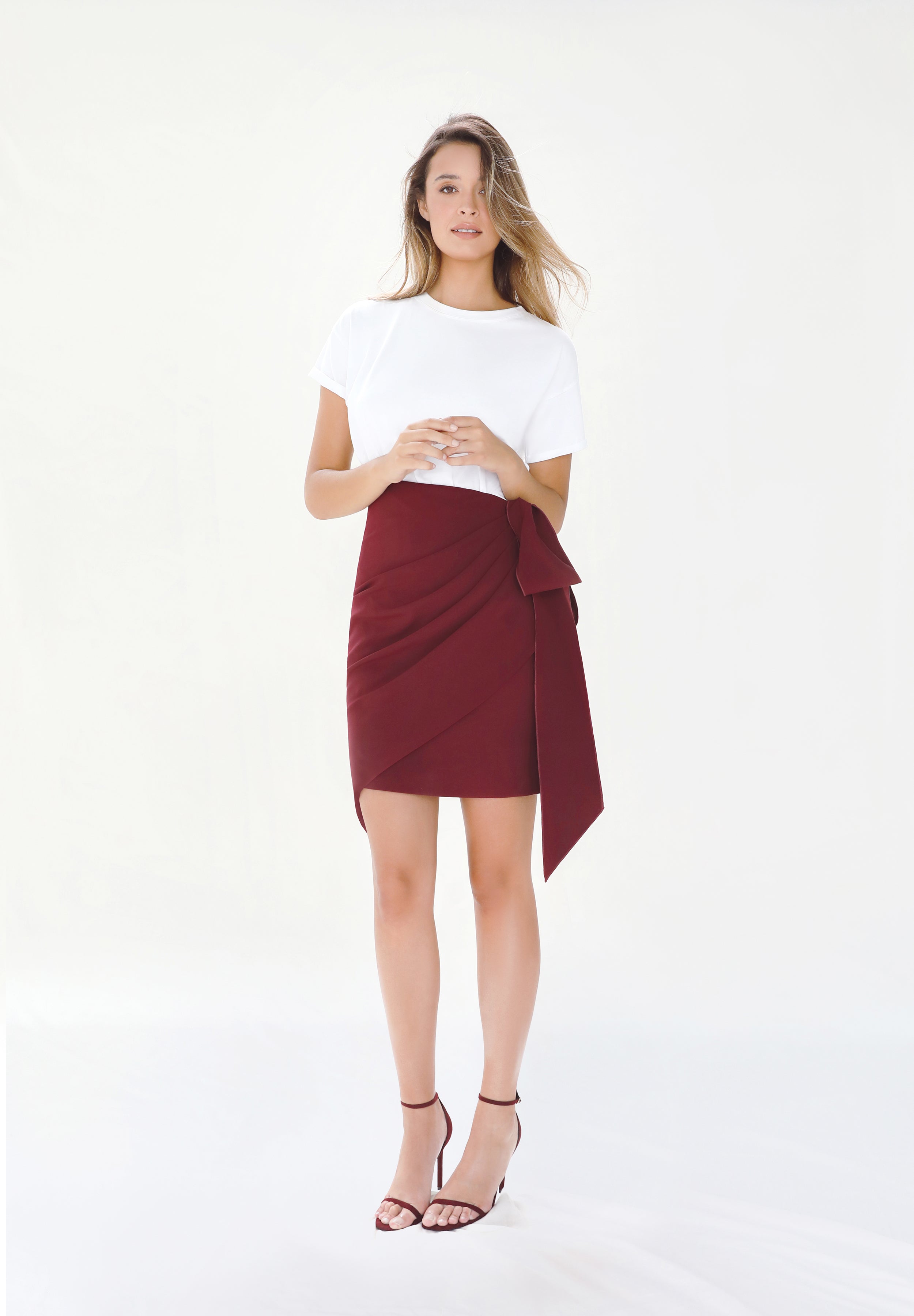 DRYAS BURGUNDY SKIRT